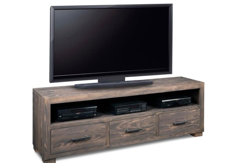 Handstone Steel City Tv Cabinet Canadian Made Solid Wood Ontario