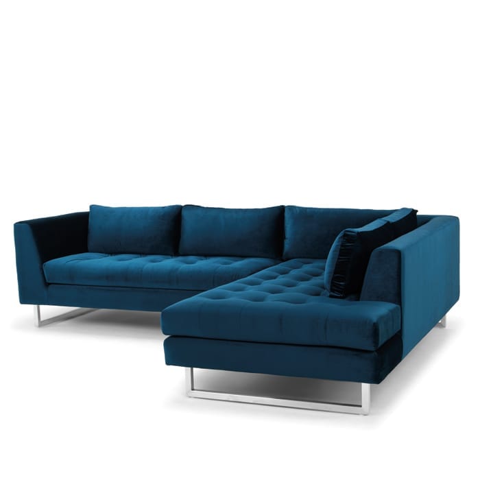 Janis Sectional Sofa Left Lagoon Blue