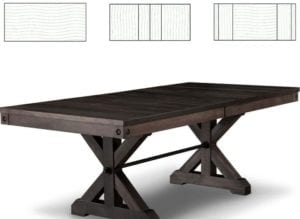 Handstone Dining Tables (Solid Top, Center-Or-Breadboard Leaves)