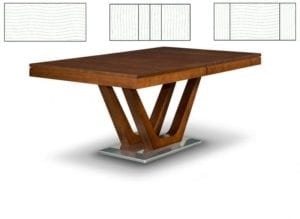 Handstone Dining Tables (Solid Top, Center-Or-End Leaves)