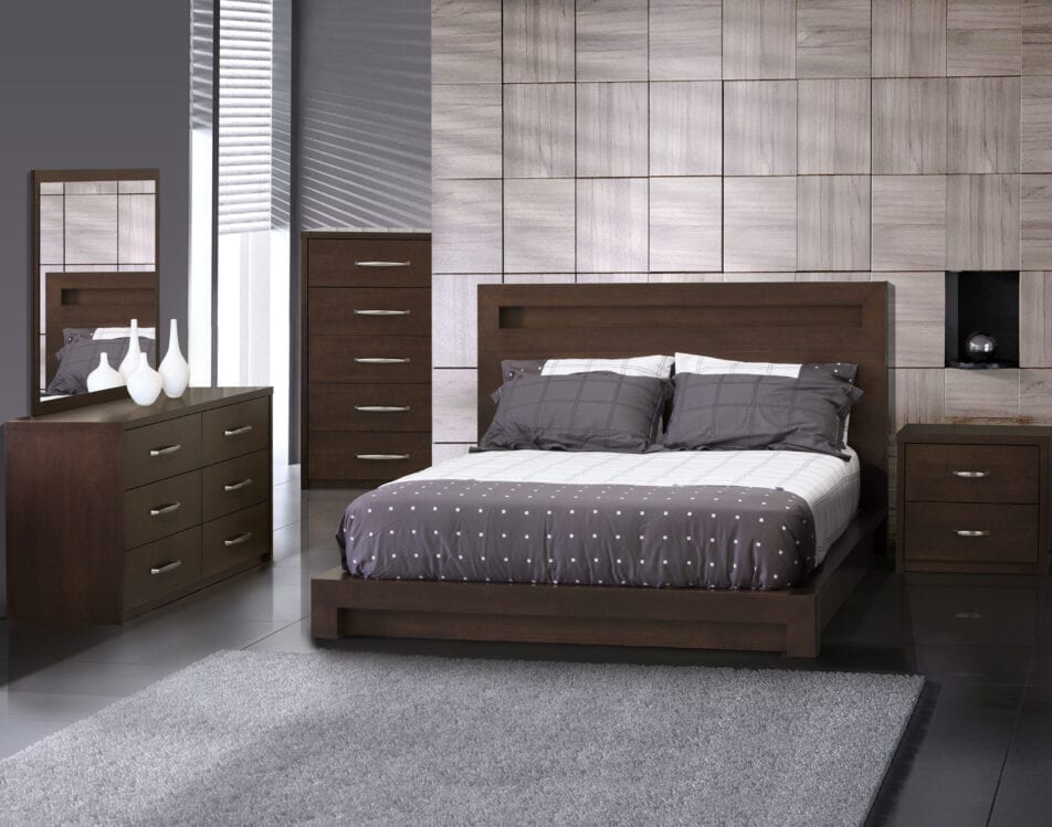 JLM Manhattan Double Low-Profile Bed with 5 Pc's
