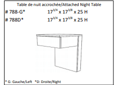 JLM Madison Attached Night Table Right