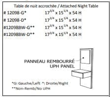 Remove term: Noho Attached Night Table 1 Drawer (Right side) Noho Attached Night Table 1 Drawer (Right side)