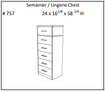 JLM Soho Lingerie Chest with Six drawer