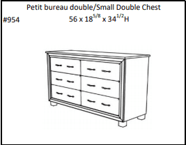 LUXEMBOURG 6 DRAWER Small Double Chest