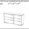 Jlm Atlanta Petit bureau double/Small Double Dresser by meublesjlm