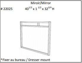 JLM Atlanta Bureau double Miroir/Double Dresser Mirror