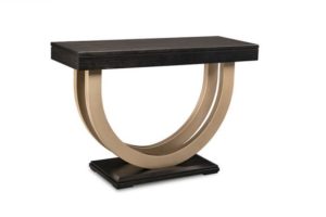 Contempo Pedestal 46" Sofa Table with Metal Curves