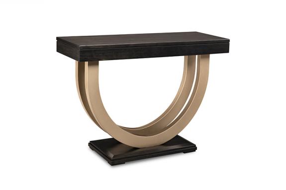 Contempo Pedestal 36" Sofa Table with Metal Curves