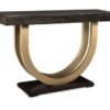 Contempo Pedestal 54" Sofa Table with Metal Curves