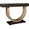 Contempo Pedestal 60" Sofa Table with Metal Curves