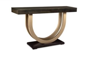 Contempo Pedestal 60" Sofa Table with Metal Curves