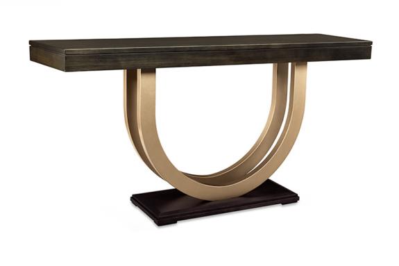 Contempo Pedestal 72" Sofa Table with Metal Curves