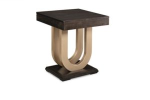 Contempo End Table w/Metal Curves New